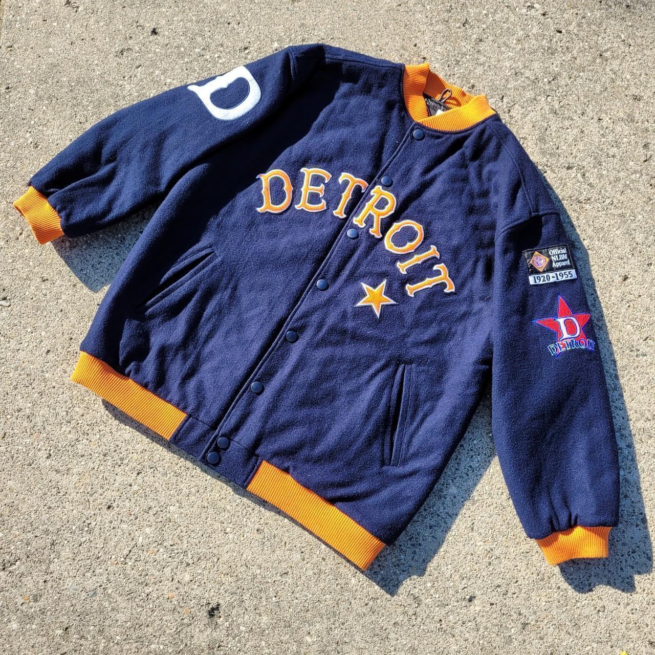 STARTER, Jackets & Coats, Detroit Tigers Starter Jacket Gray Navy Blue  Orange