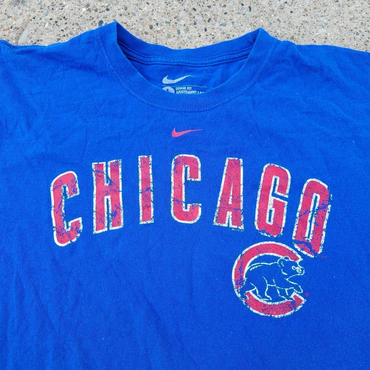 Chicago Cubs Center Swoosh Tee Free shipping USA - - Depop