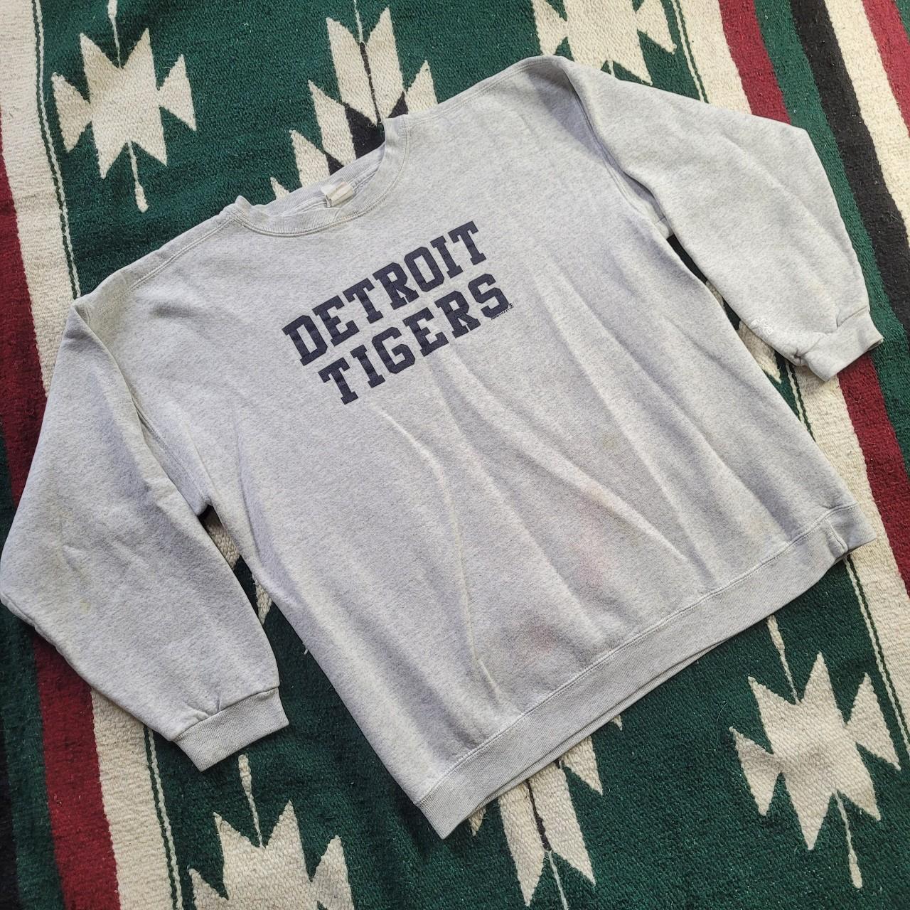 Vintage 90s Detroit Tigers Sweatshirt Detroit - Depop