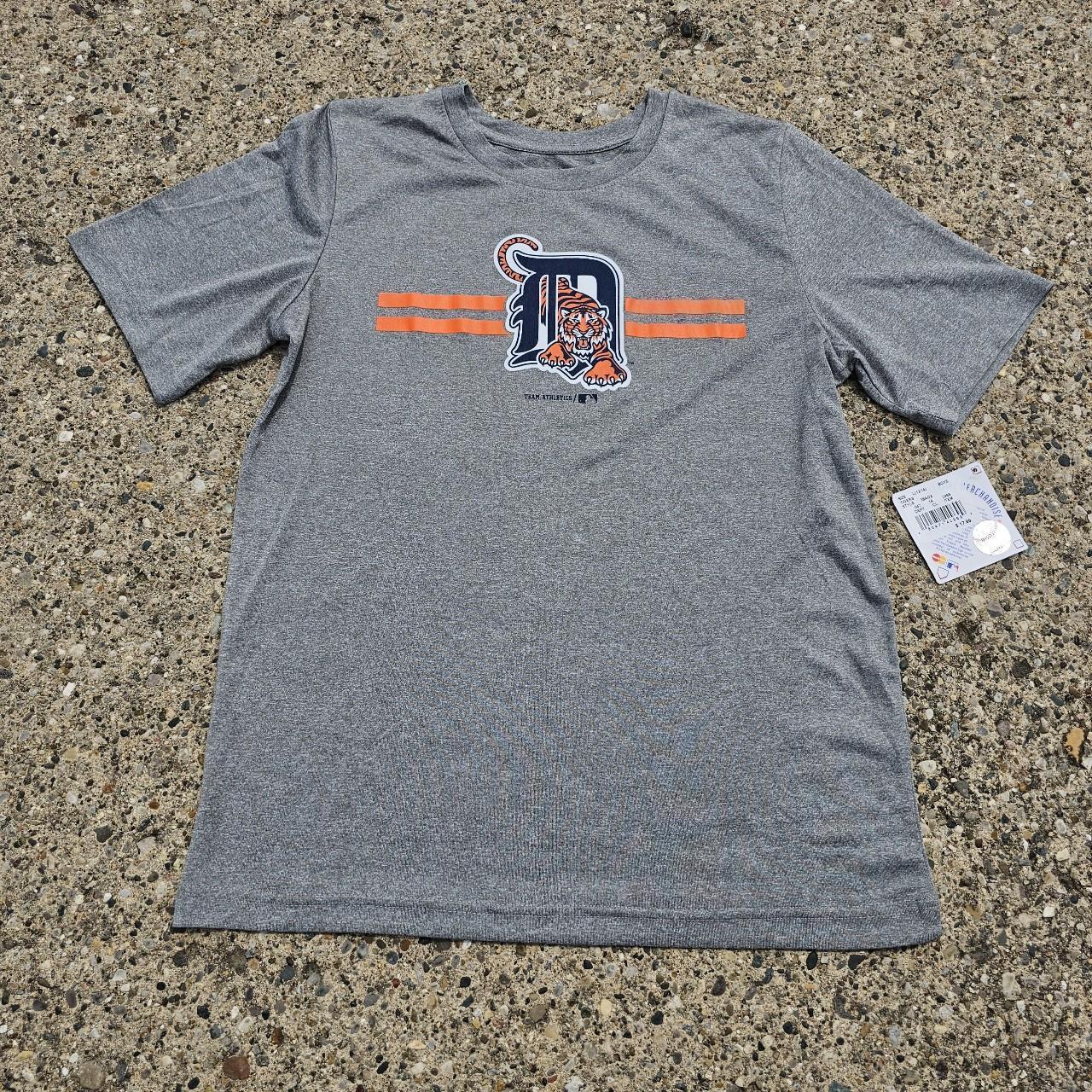 Detroit Tigers Shirt Adult Large Gray MLB Baseball Sports Athletic Mens 955