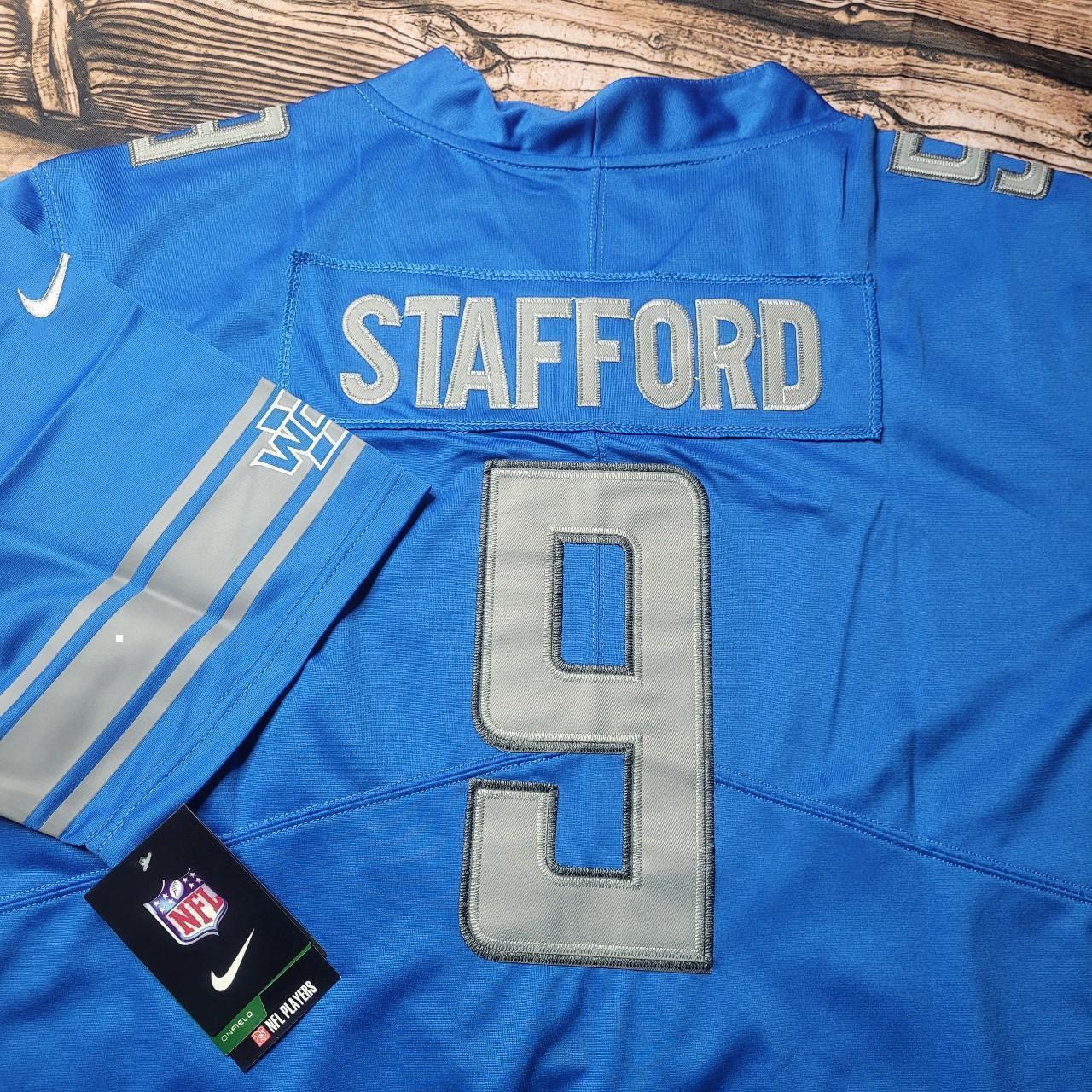 Detroit Lions Stafford # 9 Blue T shirt Football - Depop