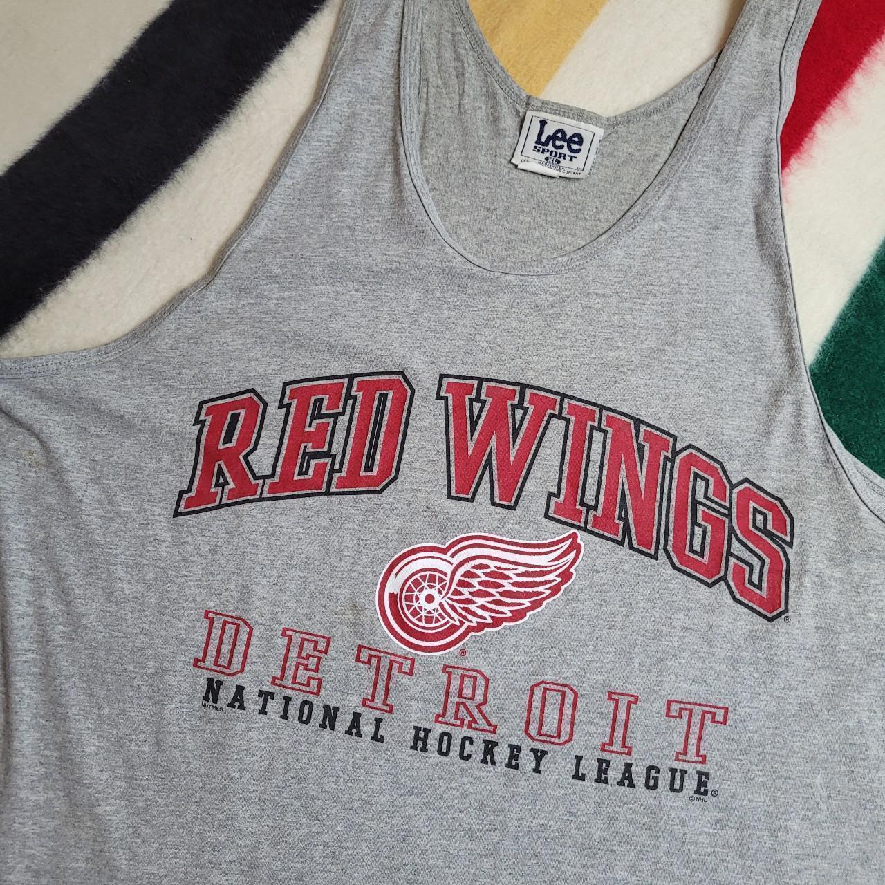 Vintage 90s Detroit Red Wings Tank Top Free Shipping... - Depop