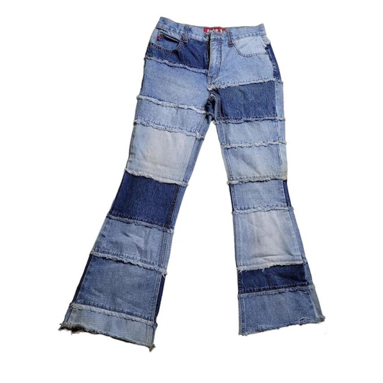 90s Zana Di Patchwork Jeans Free Shipping USA Size... - Depop