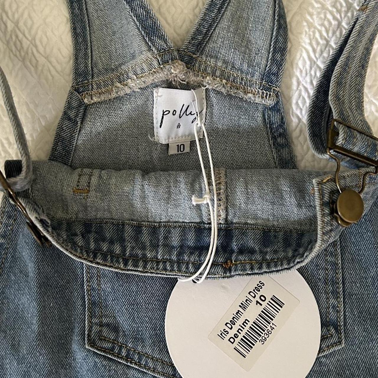 princess polly denim overall dress, fits roughly... Depop