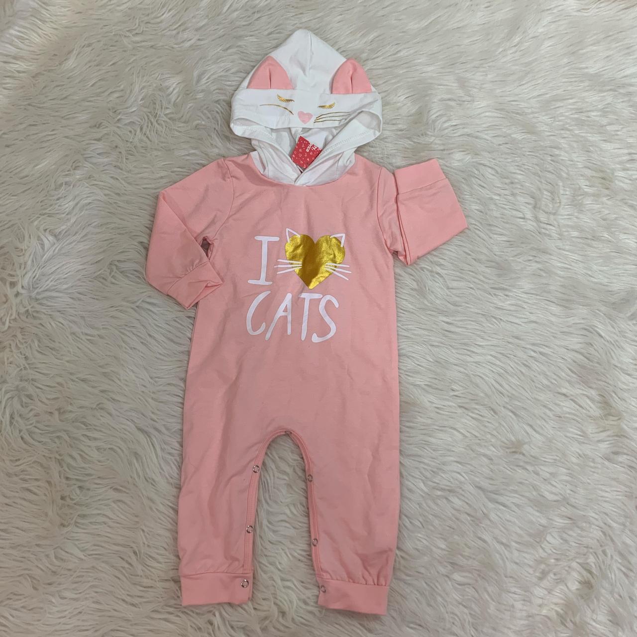 girl pink cat pajamas jumpsuit & outfit bundle all... | Depop