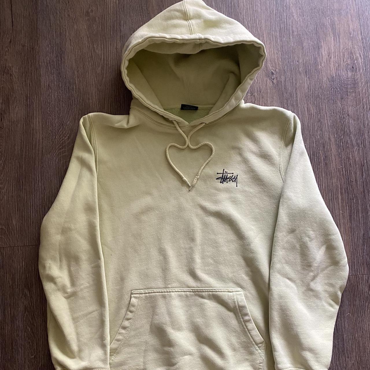 Stüssy Men's Green Hoodie | Depop