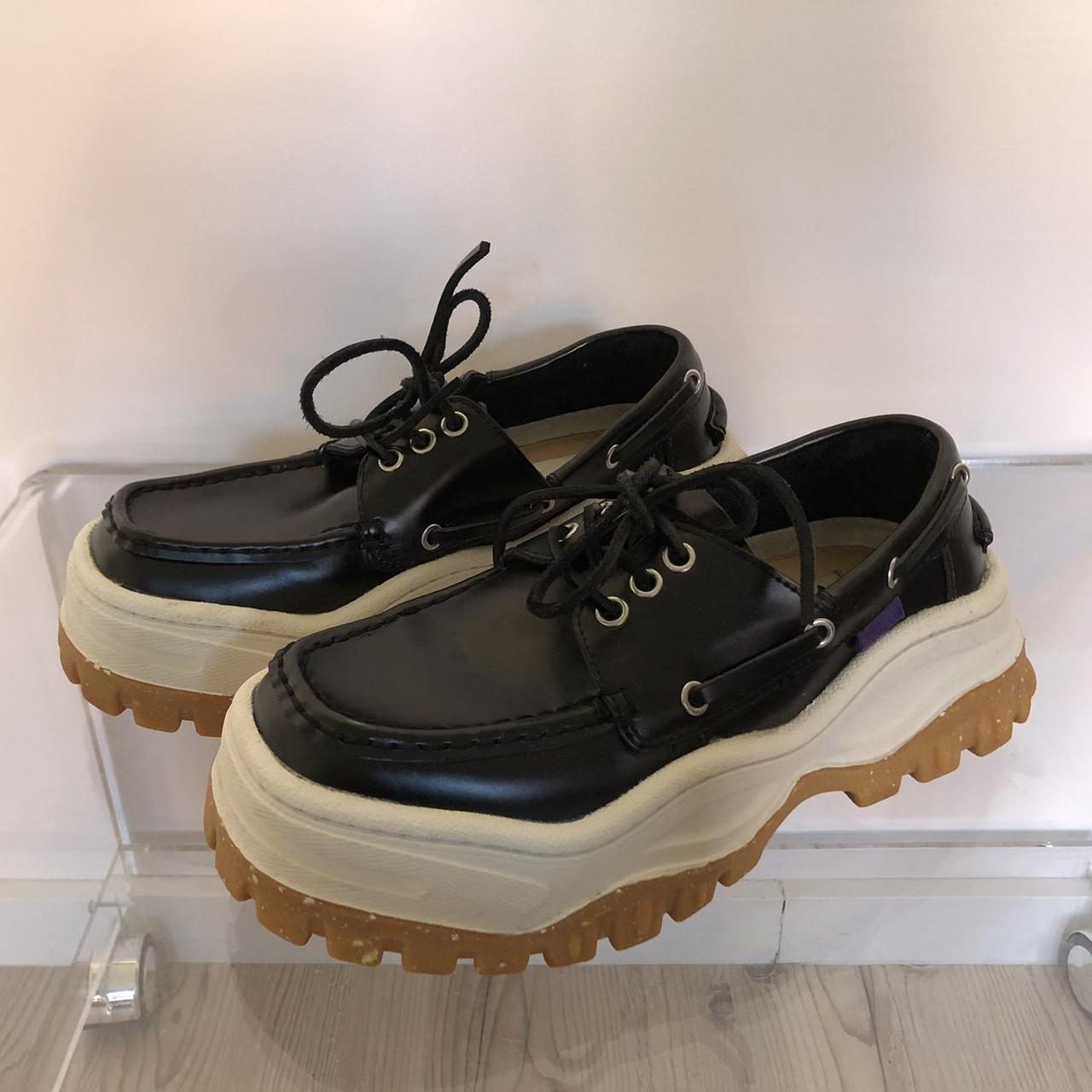 EYTYS Mykonos Boat Shoes black/white - excellent... - Depop