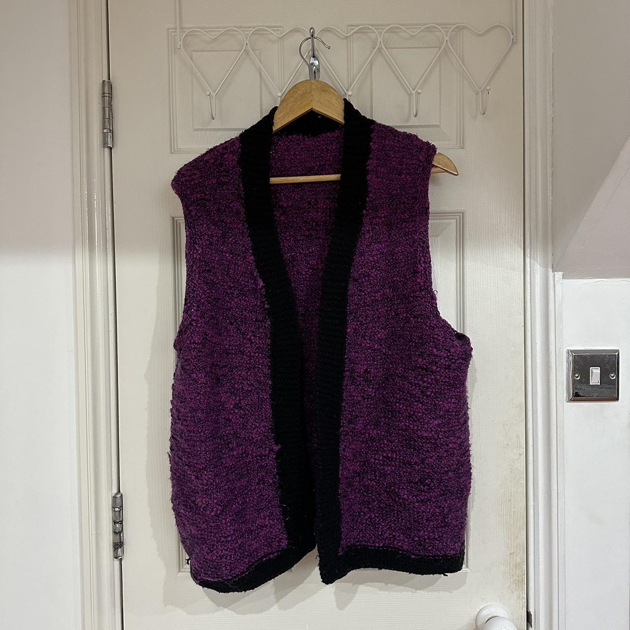 Purple sleeves cardigan Suggest size 6-10 depending... - Depop
