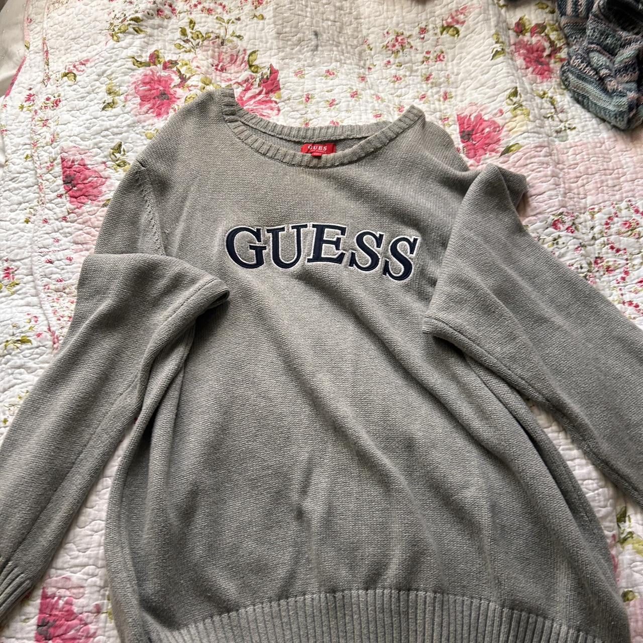 Grey guess jumper best sale