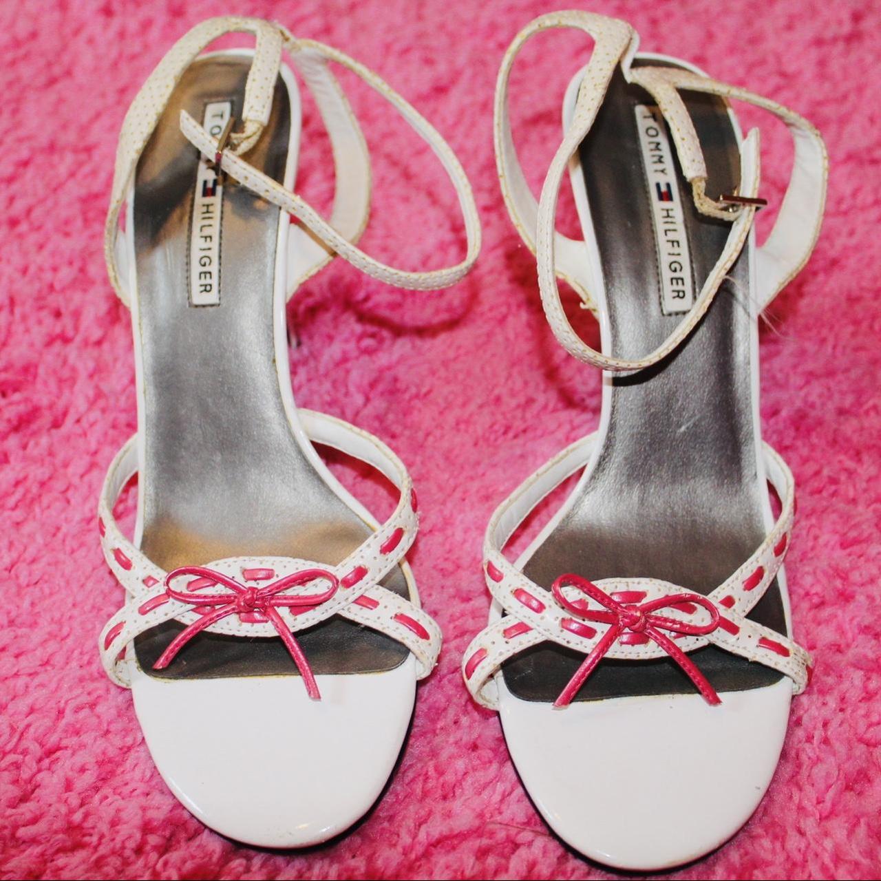 Tommy Hilfiger Women's Pink and White Courts (2)