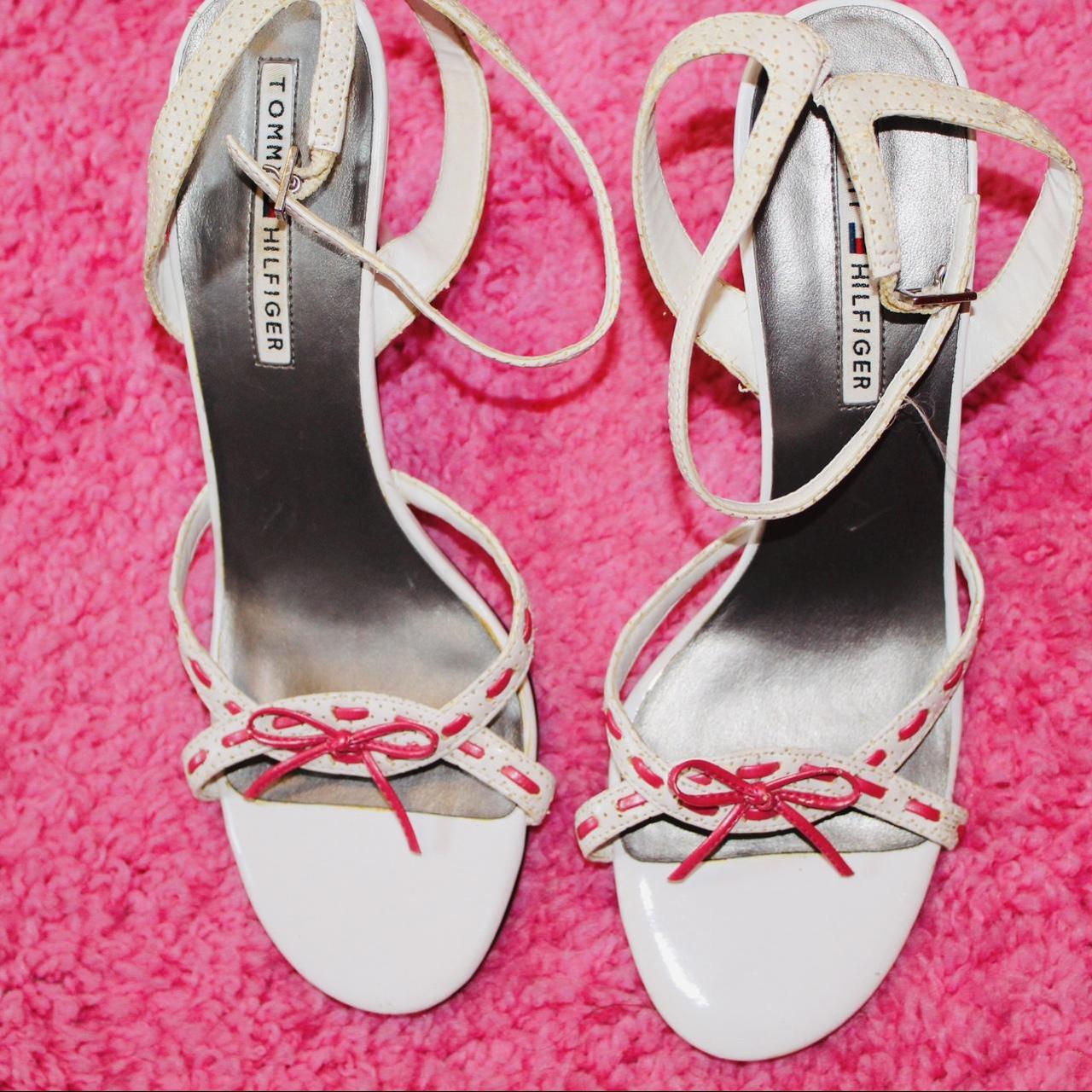 Tommy Hilfiger Women's Pink and White Courts (3)