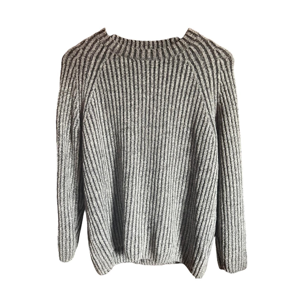 Vintage GAP grey ribbed knit jumper Size S/M... - Depop