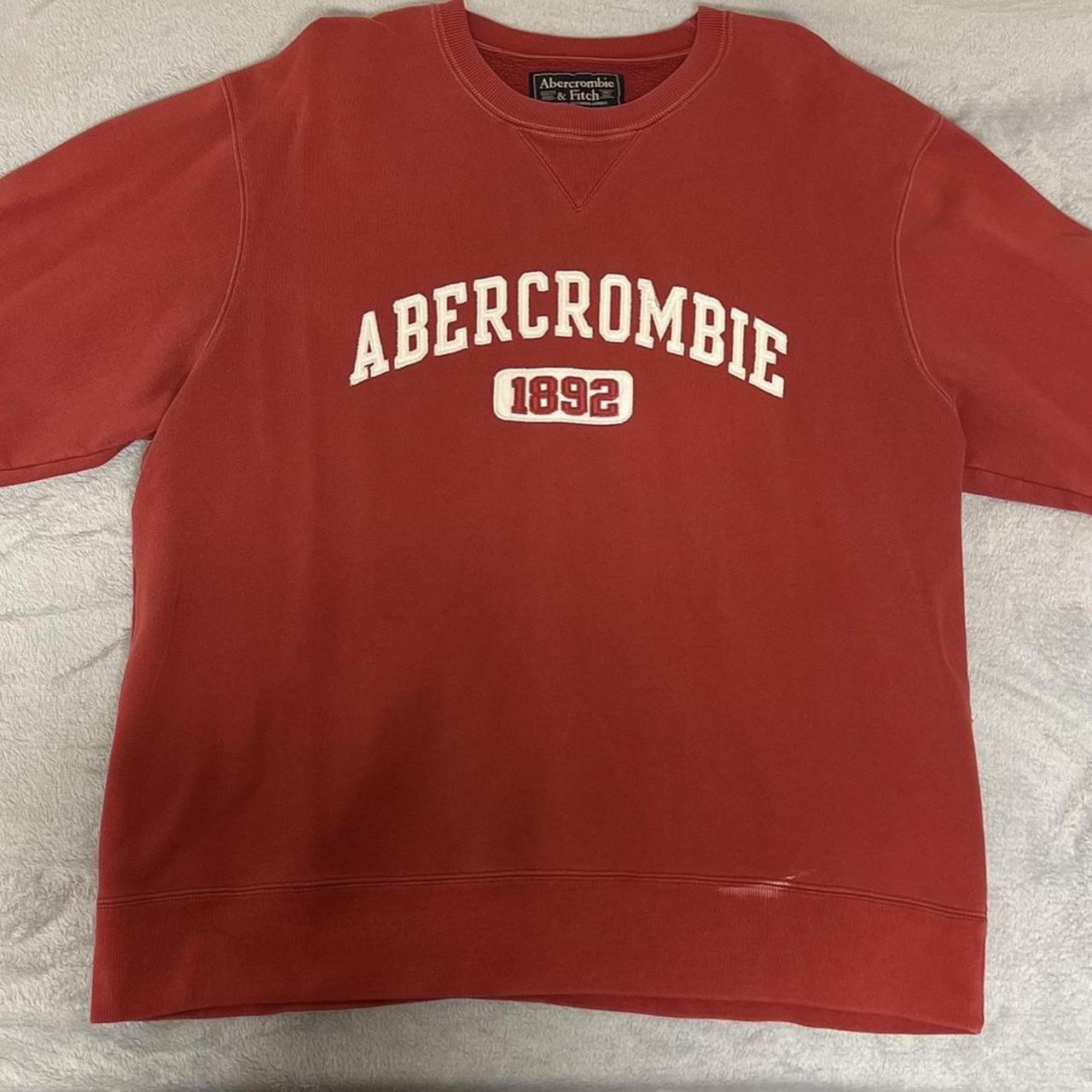 Abercrombie & Fitch Men's Red Jumper | Depop