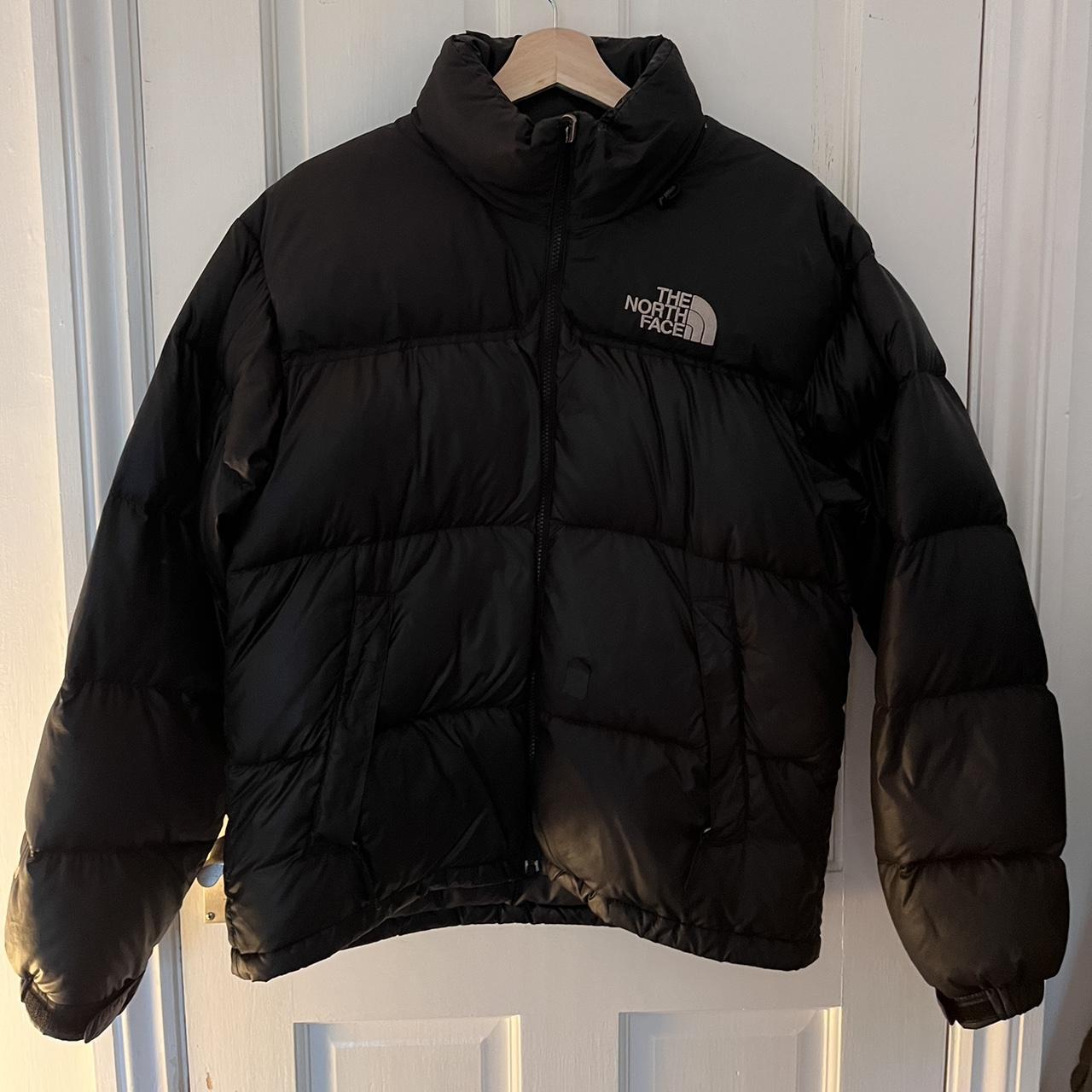 Small north face nuptse 700 jacket. Black puffer... - Depop