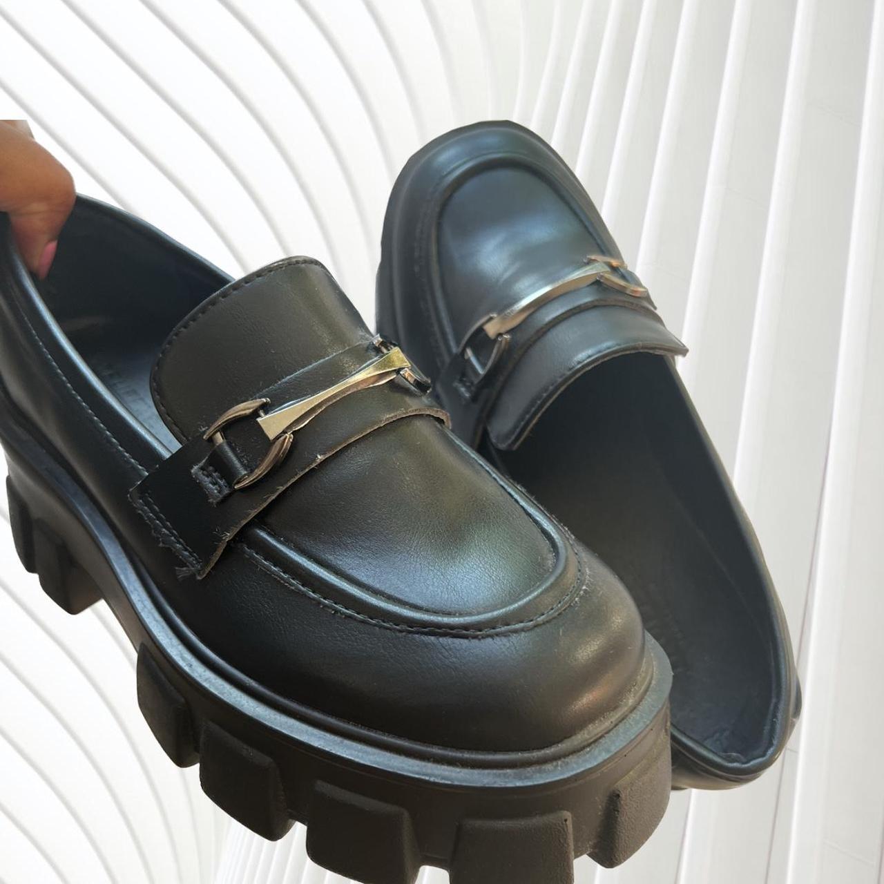 loafers with silver buckle