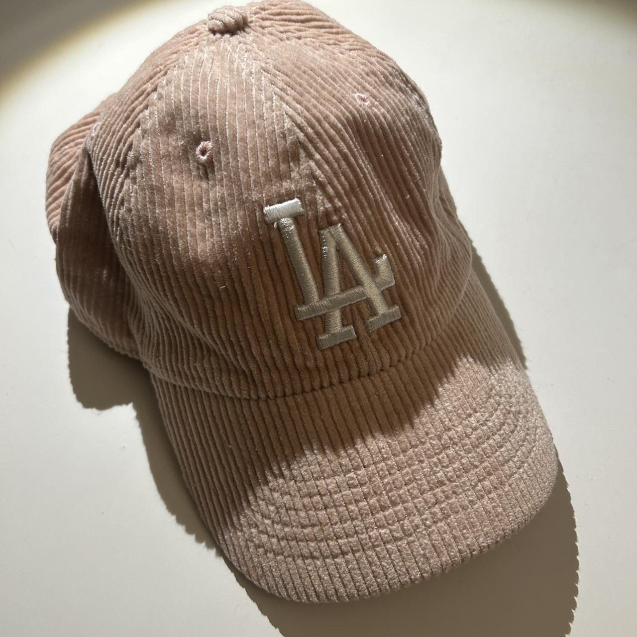 Pink LA Dogers Adjustable Baseball Cap Worn a - Depop