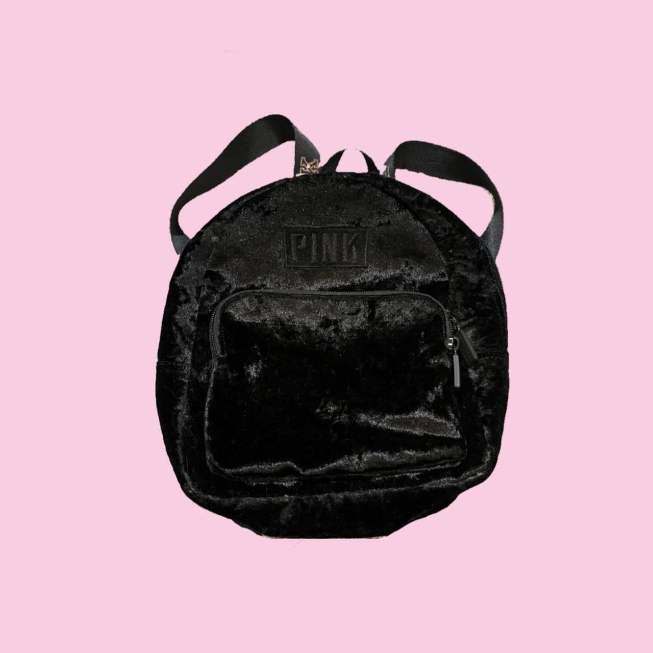 Victoria secret pink velvet backpack sale