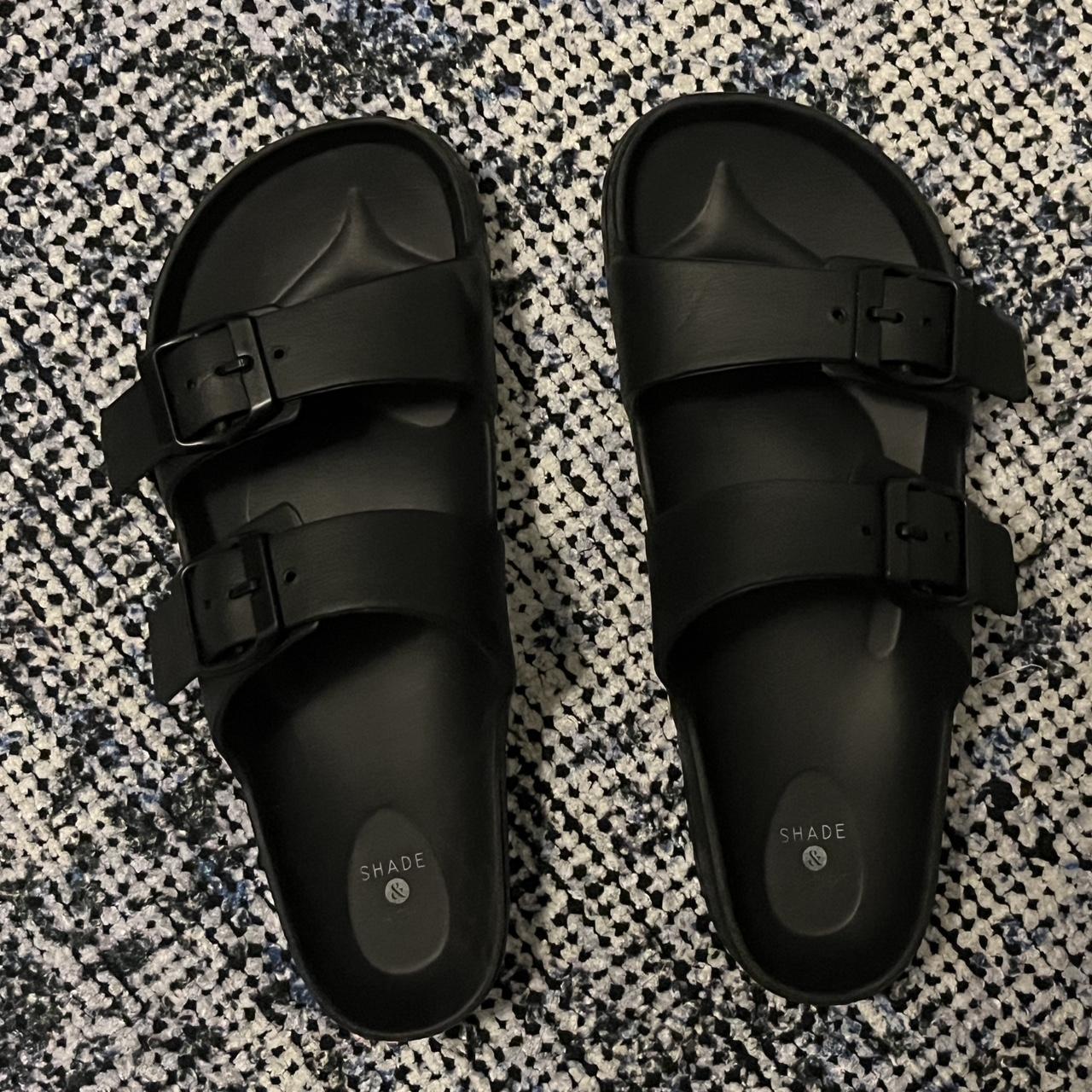 Shade & Shore Women's Black Sandals | Depop