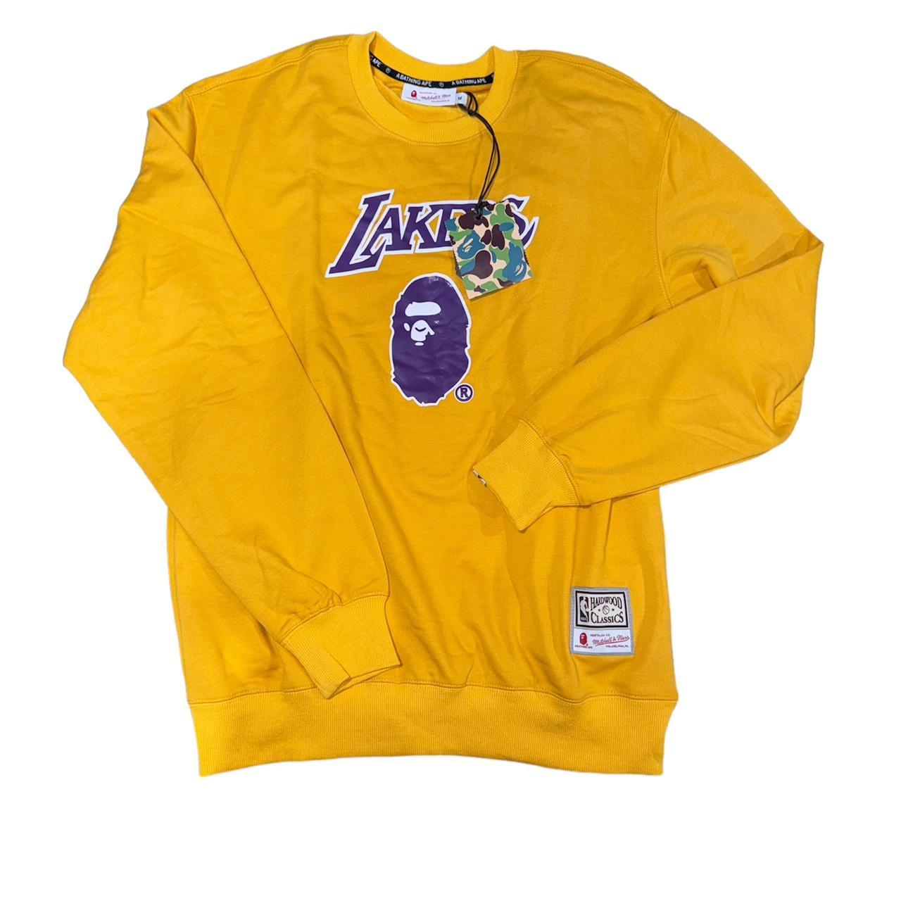 BAPE x NBA Lakers Crewneck Sweatshirt receipt on Depop