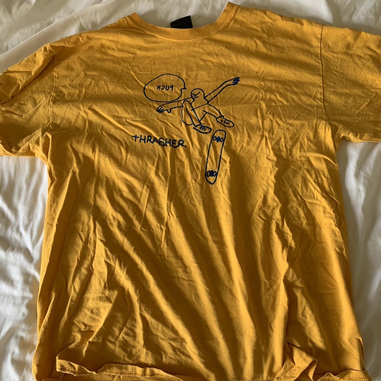 Thrasher t hotsell shirt yellow