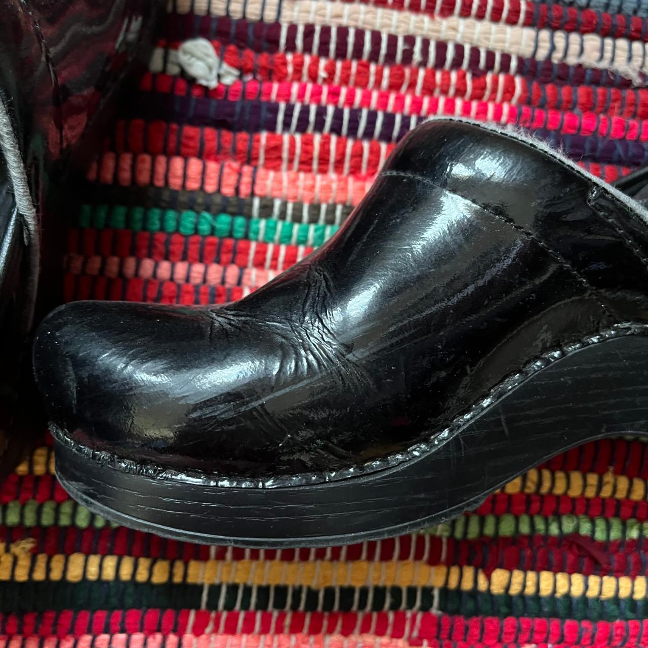 dansko black oiled clogs