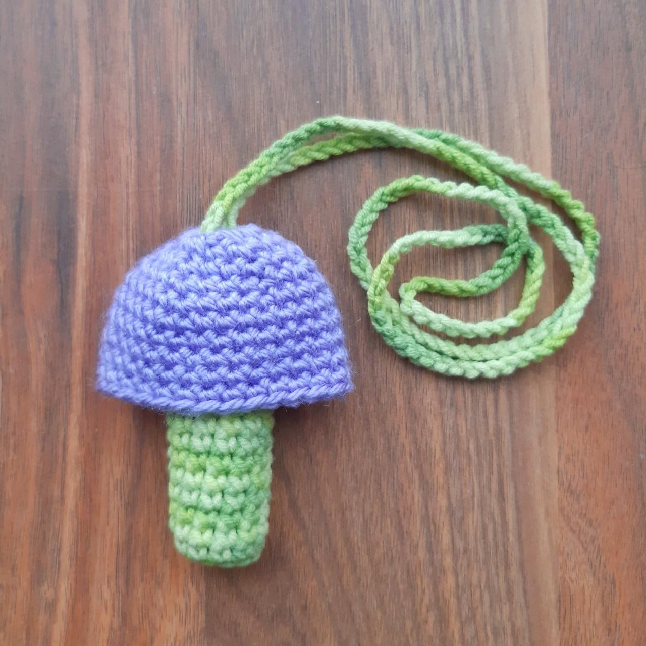 Handmade Crochet Mushroom Lighter Holder Lilac /... Depop