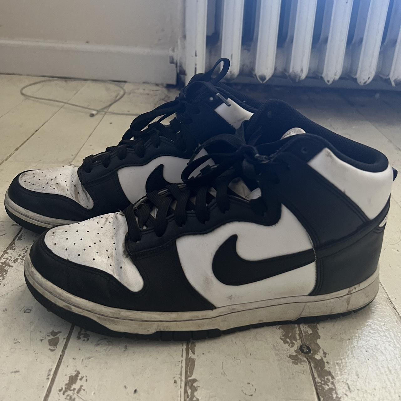 Nike Panda Dunks High Tops Size 10 Depop