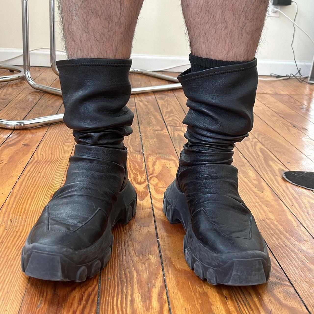 Rick owens tractor boot Size 42 9 1/2 In good... - Depop