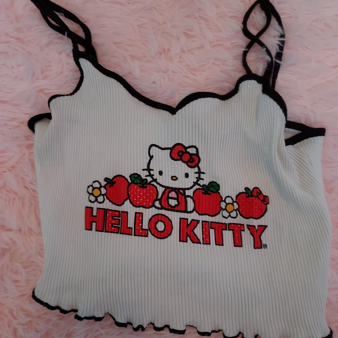 Shein X Hello Kitty Sanrio Print Crop Top No Longer Depop