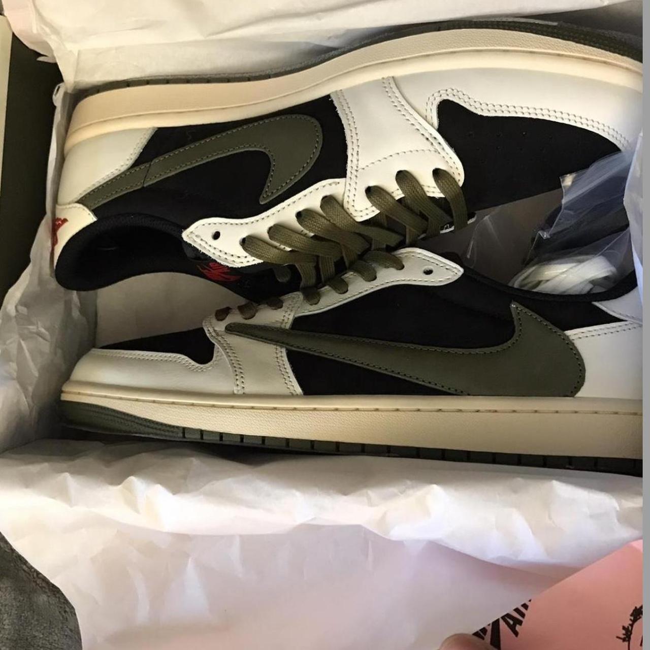 Another pair of Travis Scott Olives uk10 next day... - Depop