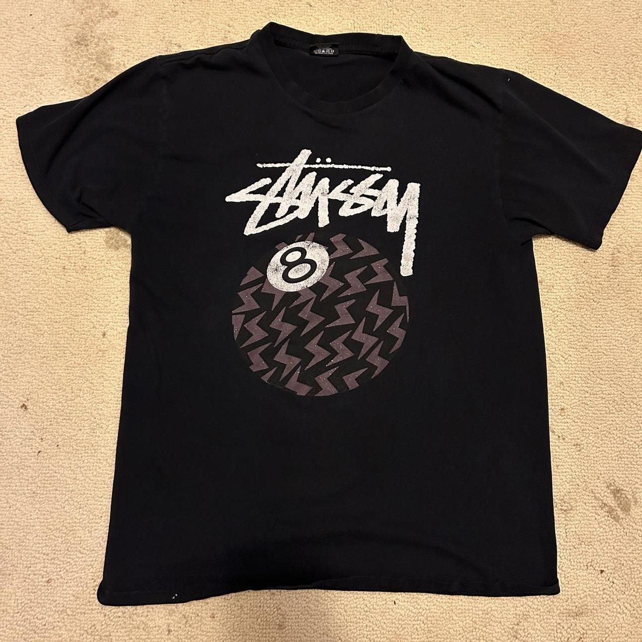 Stussy glitter 8 ball tee - Depop