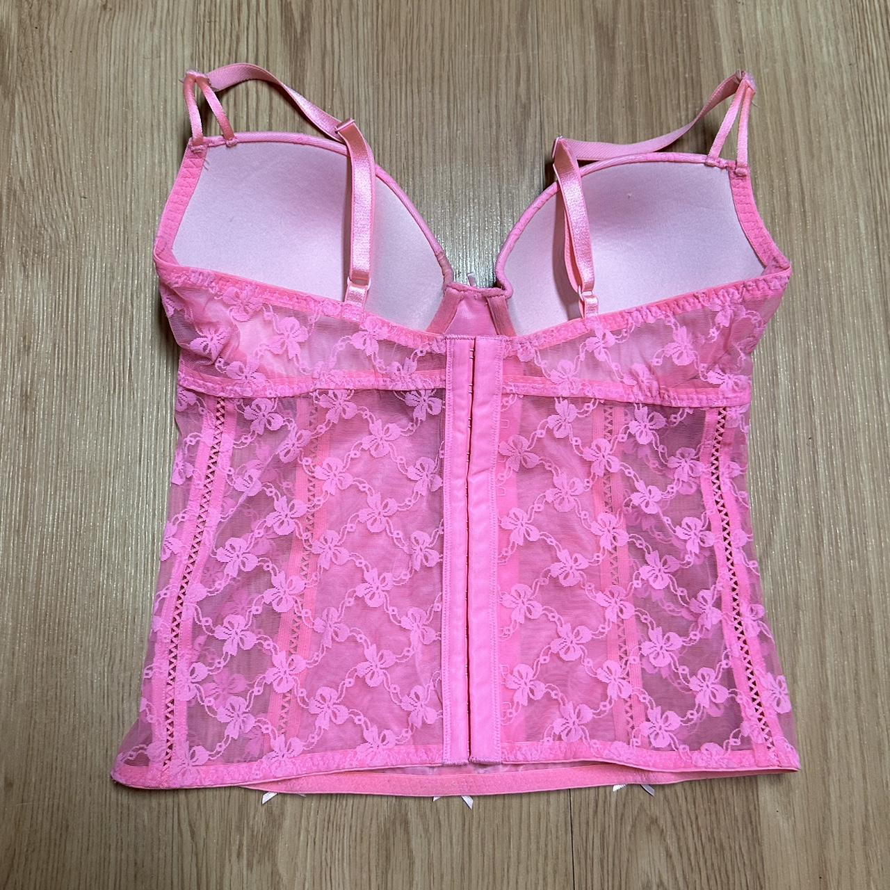 Betsey Johnson Women S Pink Corset Depop