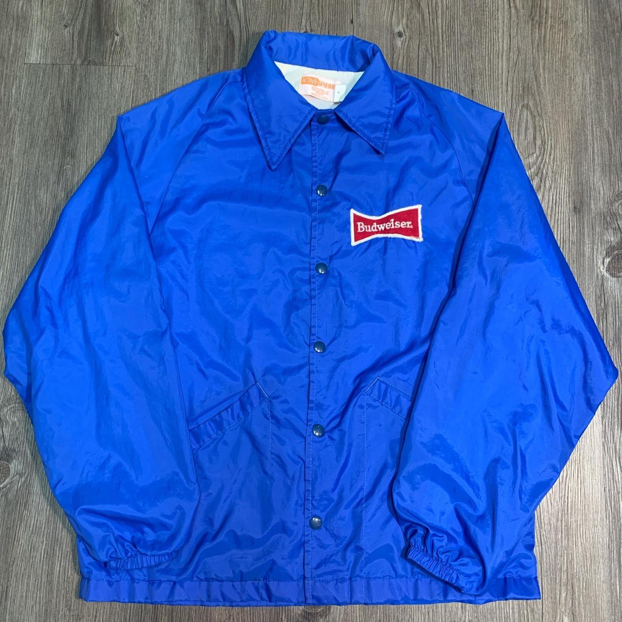 Vintage Budweiser Coach Jacket 80s 90s size medium... - Depop