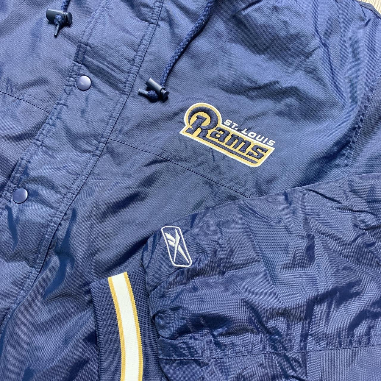 Vintage Reebok St. Louis Rams NFL Puffer Jacket - Depop