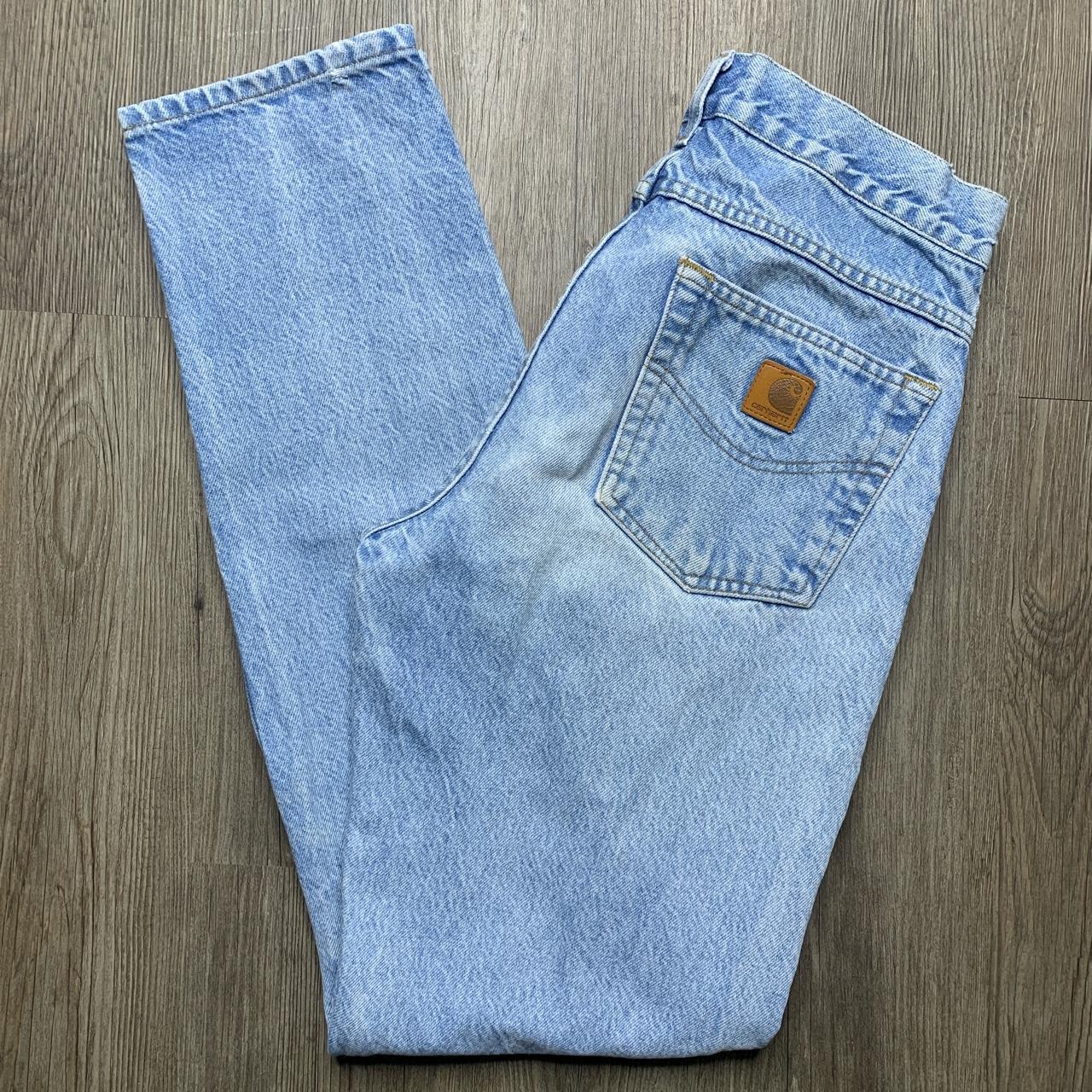 Vintage Carhartt Work Jeans Y2K size 30x34 but fit a... - Depop