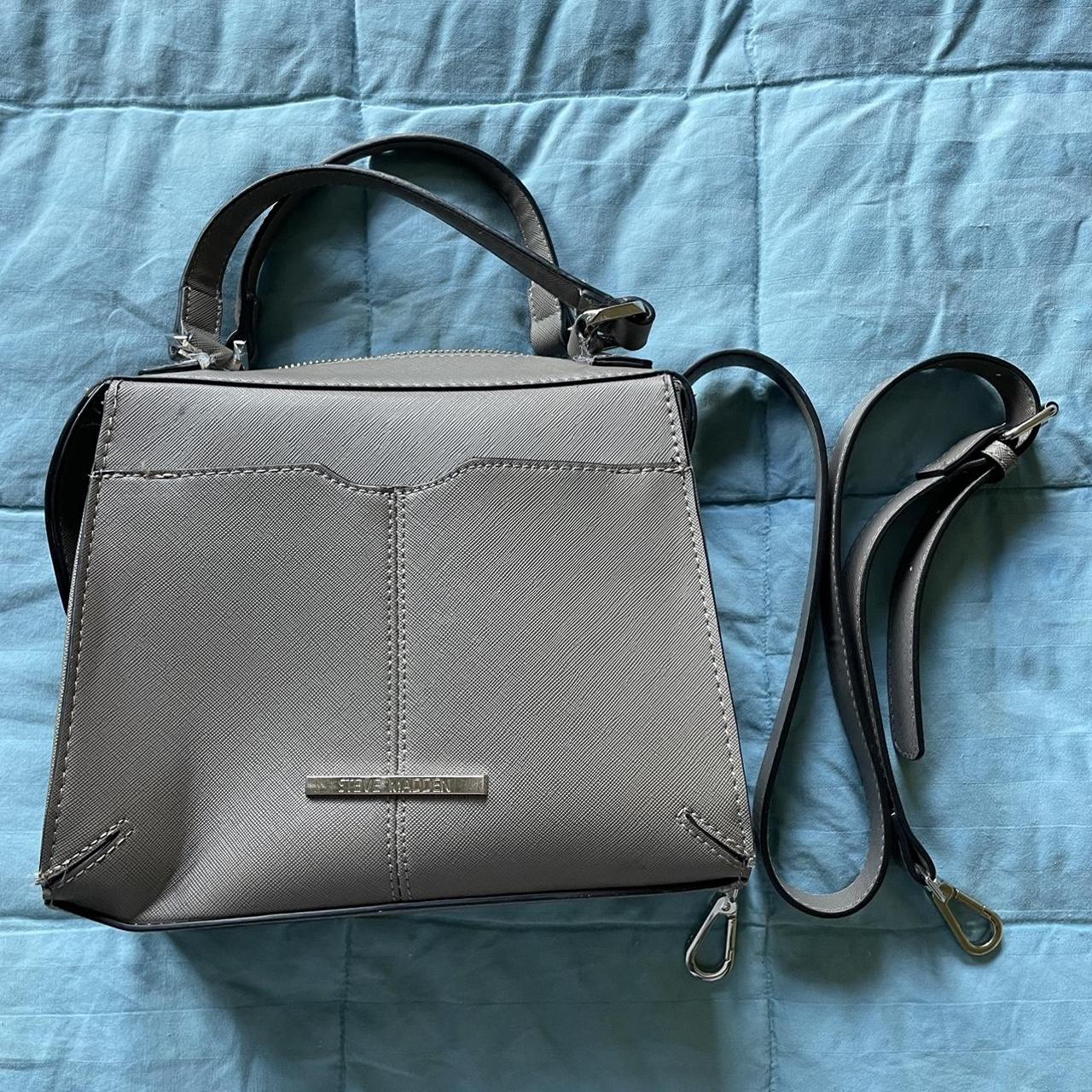 Grey Steve Madden purse w/shoulder strap Super cute,... - Depop