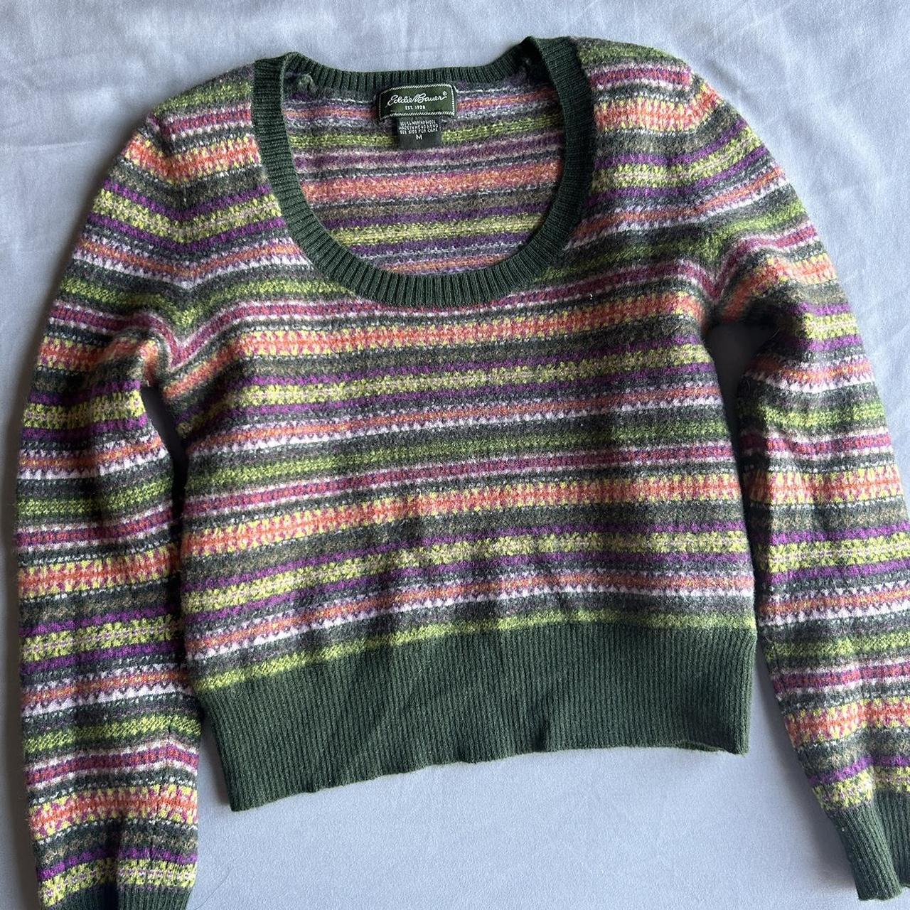 Eddie Bauer merino wool sweater- fits more like an... - Depop