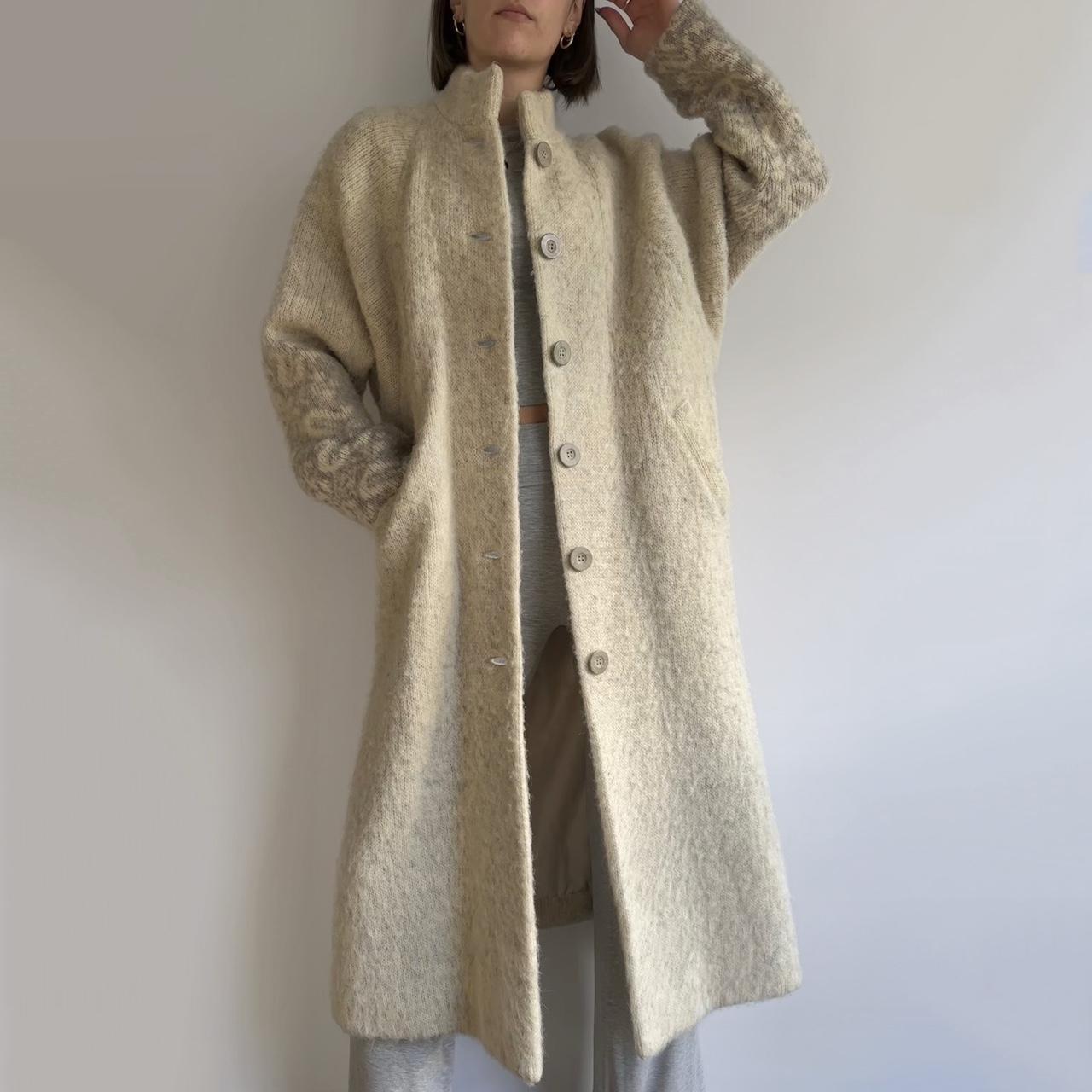 Vintage Icelandic Wool Coat Cream 60s-70s vintage... - Depop