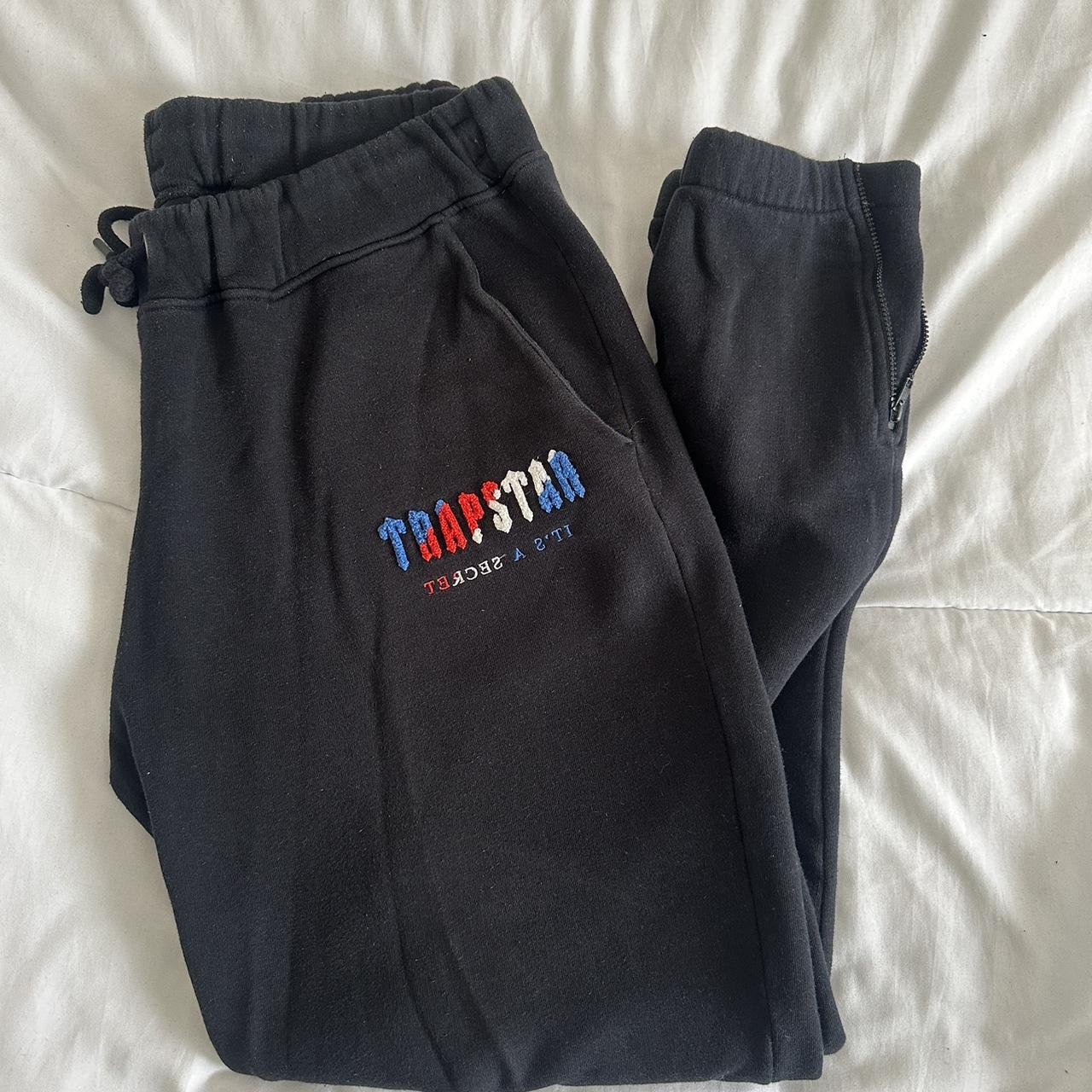 Black Union Jack Trapstar Pants Worn but good condition - Depop