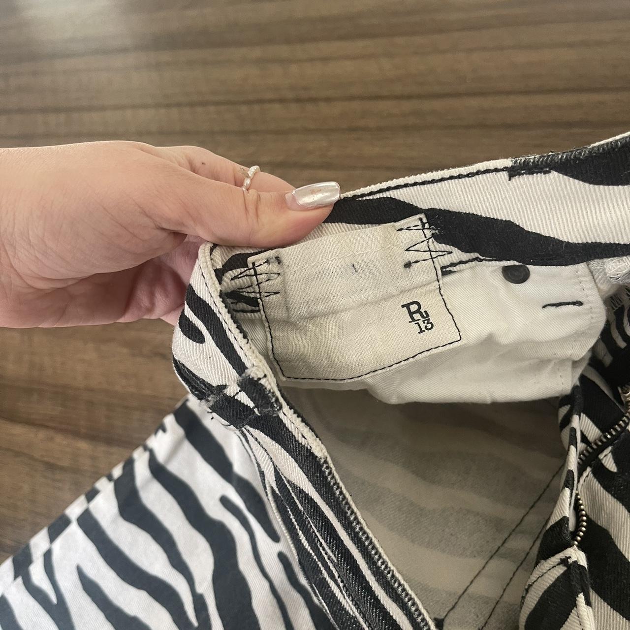 Incredible condition R13 zebra jeans Size 26. True