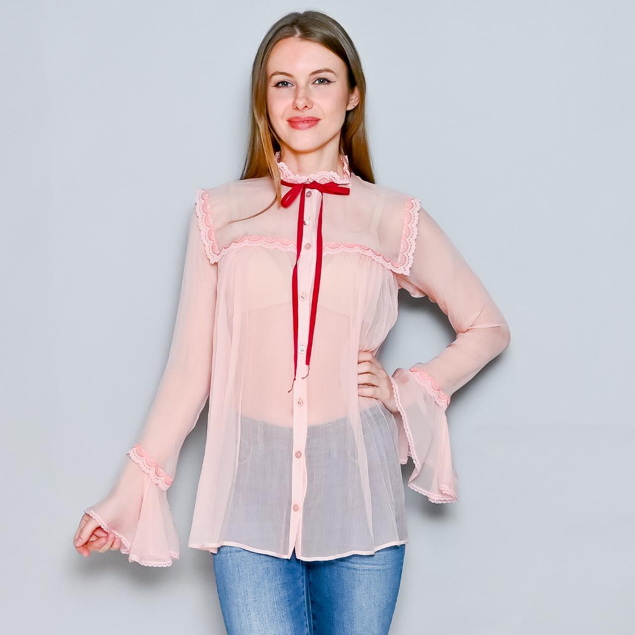 Gucci store sheer shirt