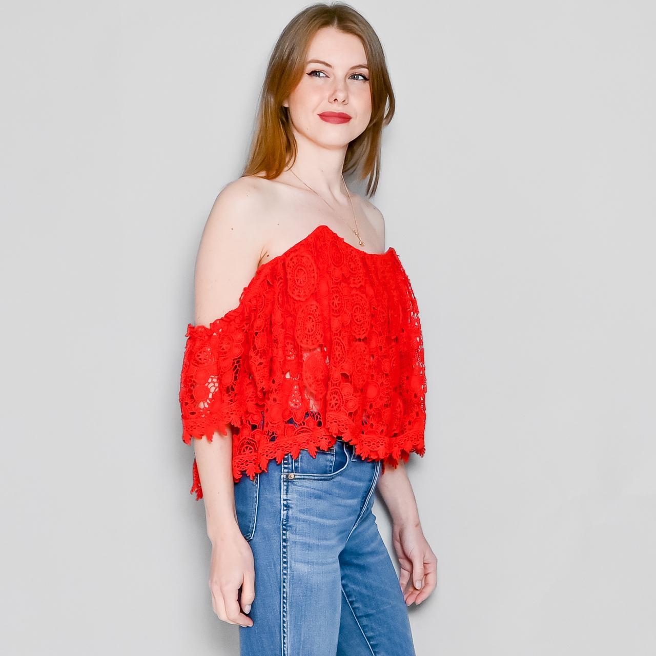 Tularosa Women's Red Croptop Depop
