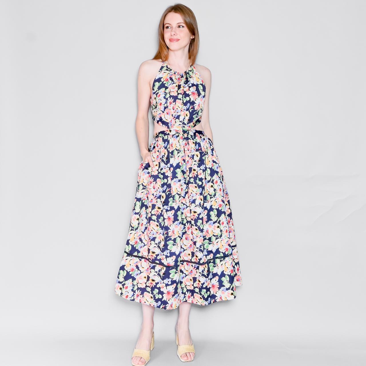 Something navy sale midi dress