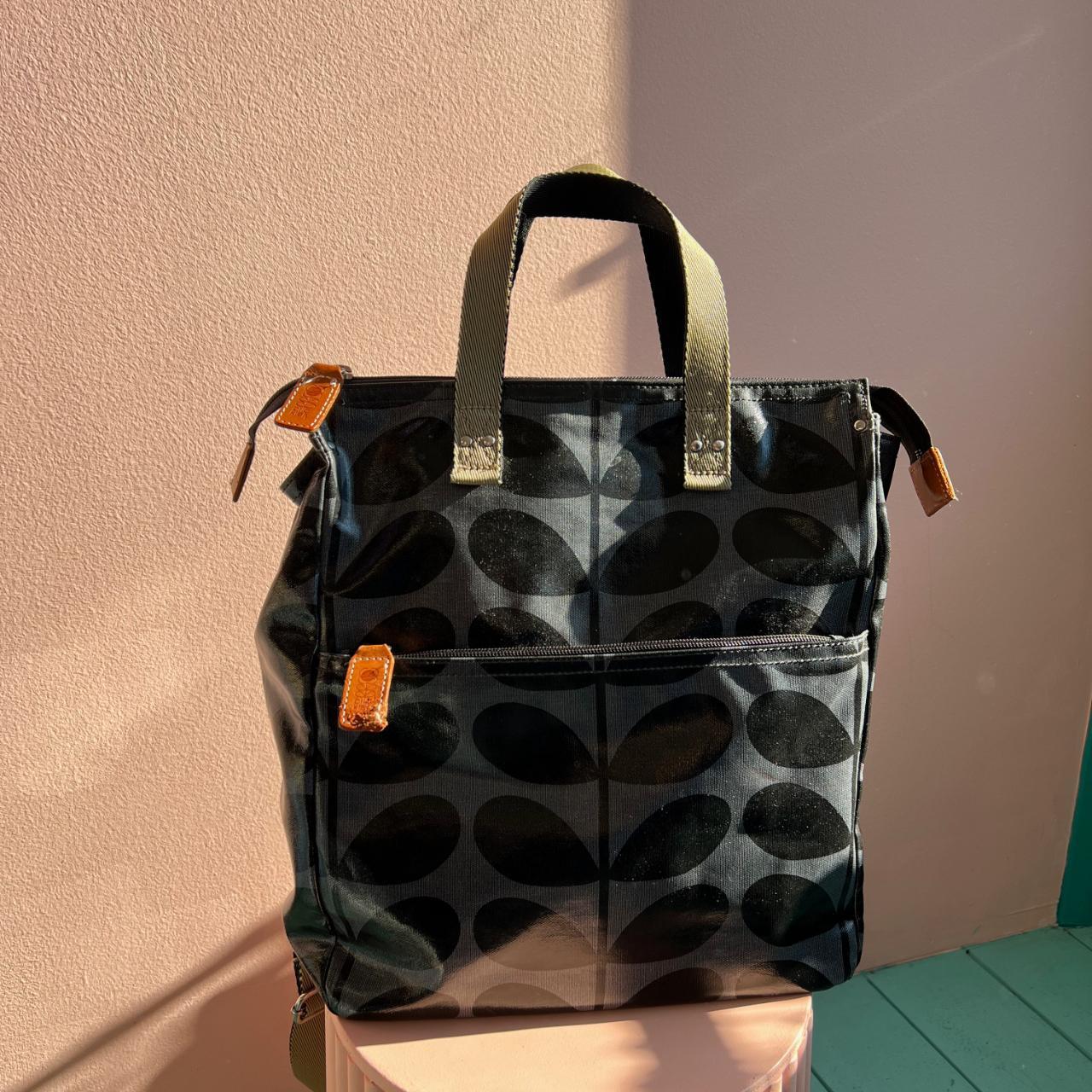 ORLA KIELY Classic Stem Large Coated Canvas Backpack... Depop