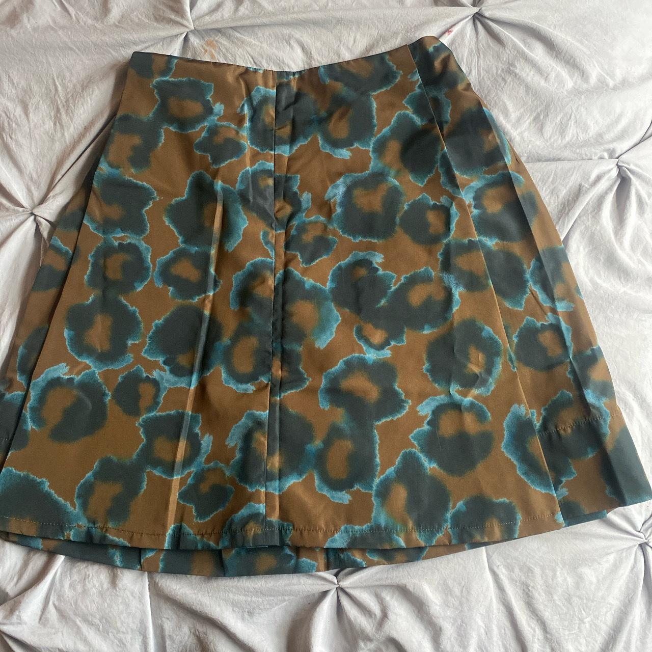 Cacharel Women's Green and Brown Skirt