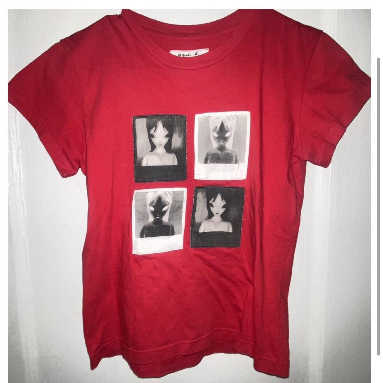 Rare red Agnes b x Olivier babin shirt with four | Depop