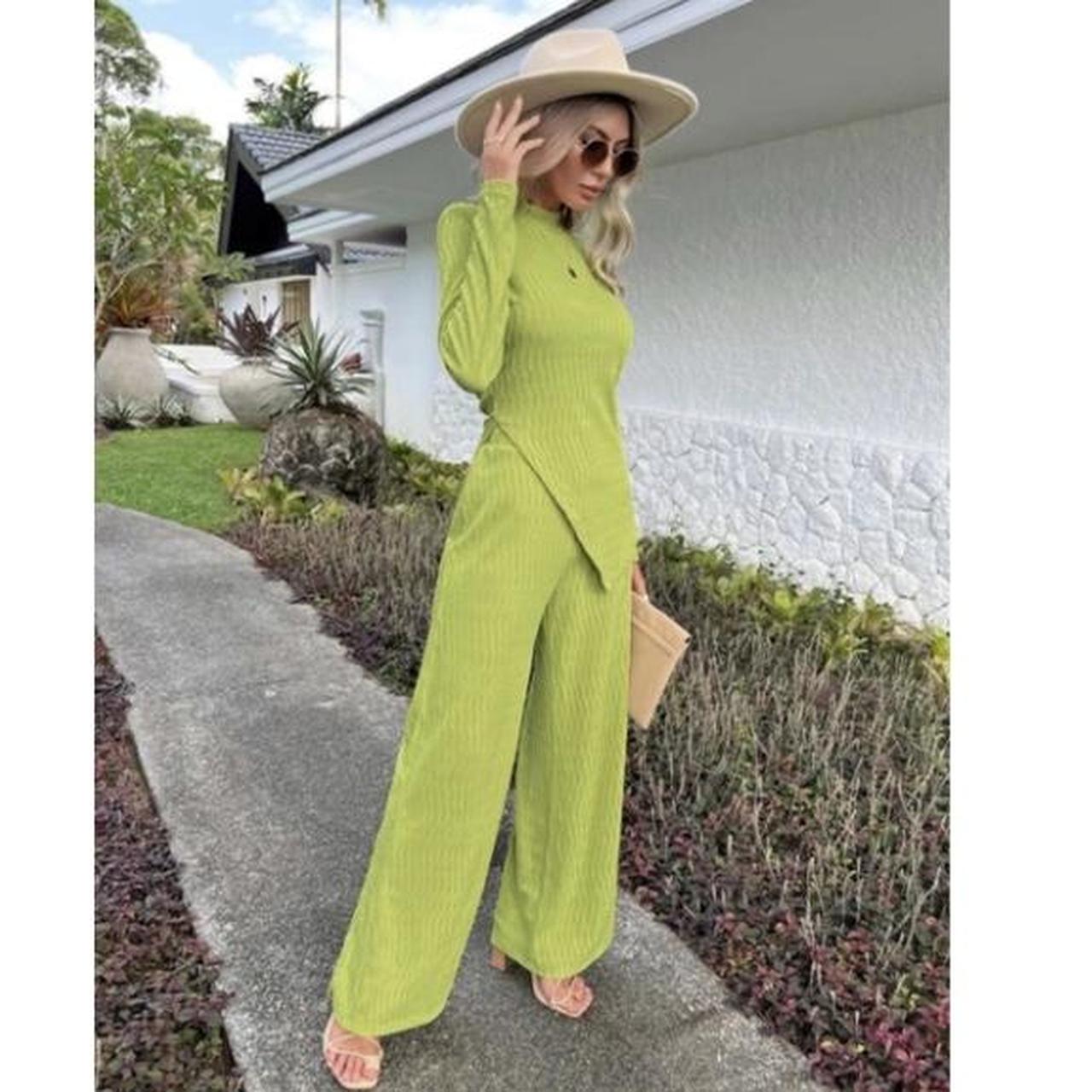 Lime green two piece from Shein Size Medium would. Depop