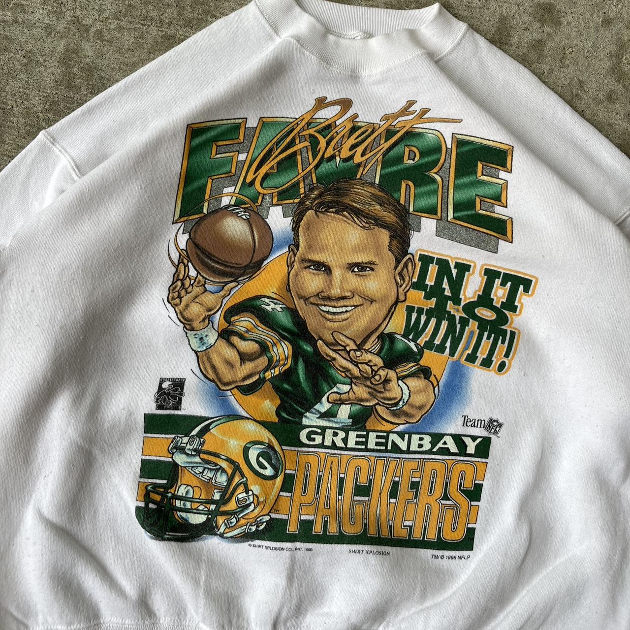 Vintage Shirt Xplosion 1995 NFL Brett Favre Green Bay Packers Caricature  Shirt M