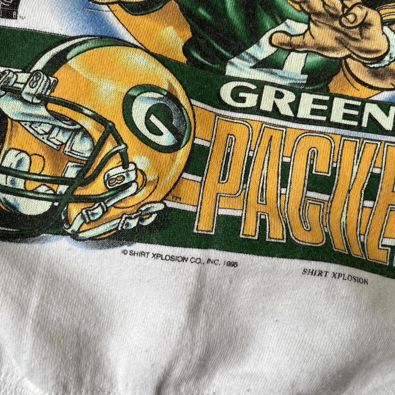 Vintage Shirt Xplosion 1995 NFL Brett Favre Green Bay Packers Caricature  Shirt M