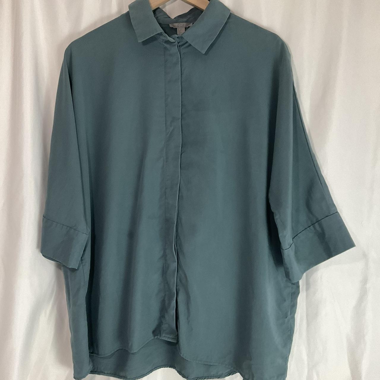 COS Women's Blue Shirt | Depop